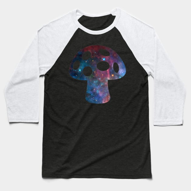Trippy Mushroom tie dye Baseball T-Shirt by raidrival